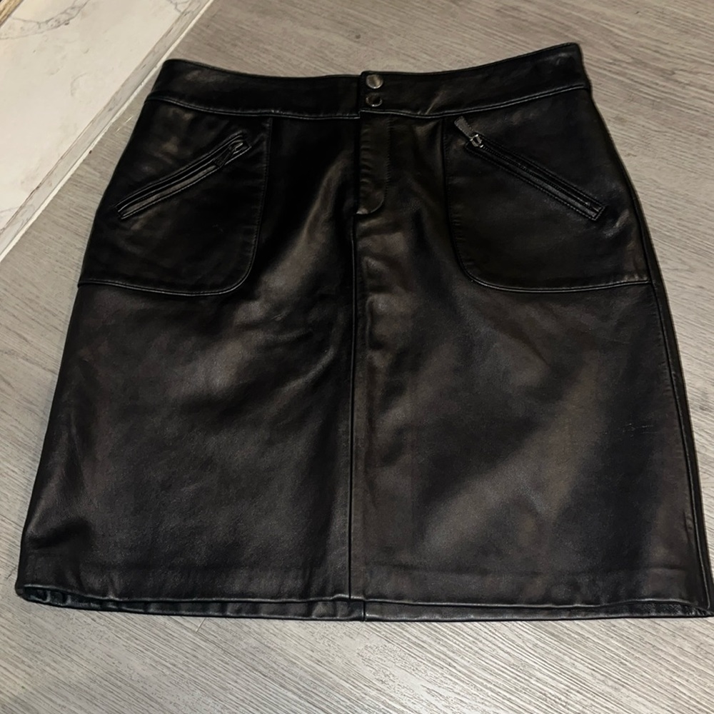 Beautiful Leather Ralph Lauren Skirt.
